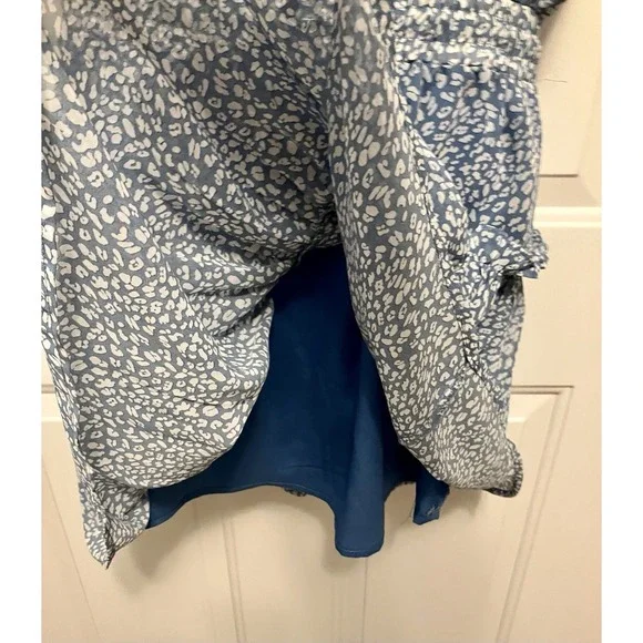 Pinch Boutique Sleeveless Drop Waist Blue Patterned Ruffle Dress Size Medium‎ - Picture 4 of 7